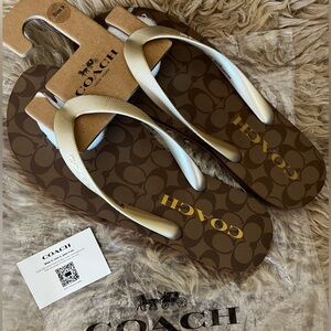 Brand New COACH Flip Flops